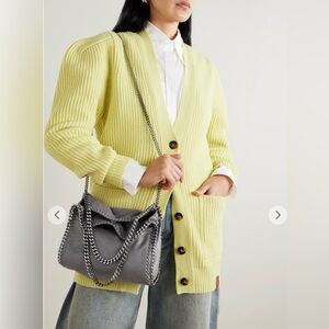 Stella McCartney Falabella Mini Brushed-leather Shoulder bag EUC